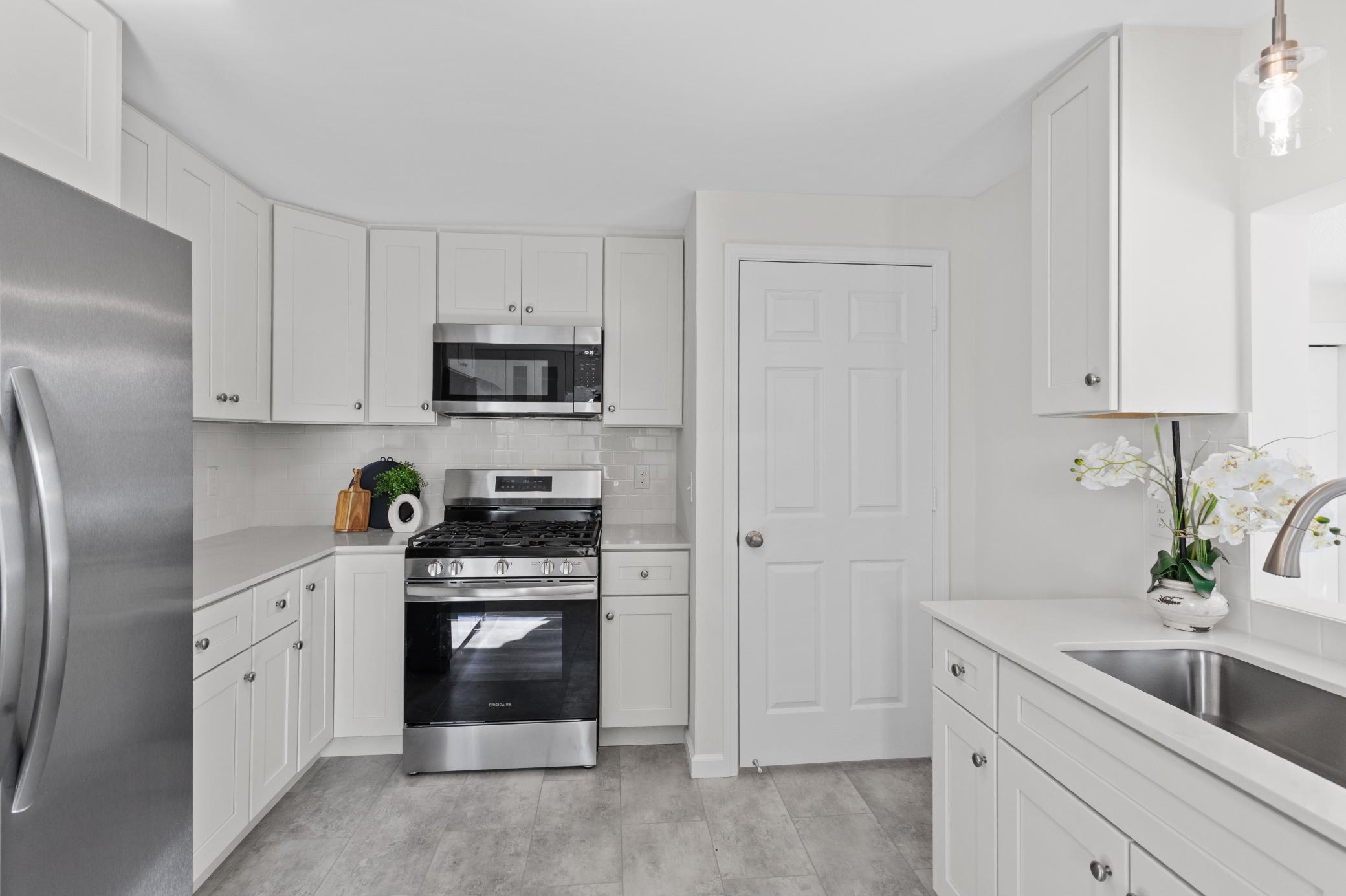 Door to the basement in the kitchen.