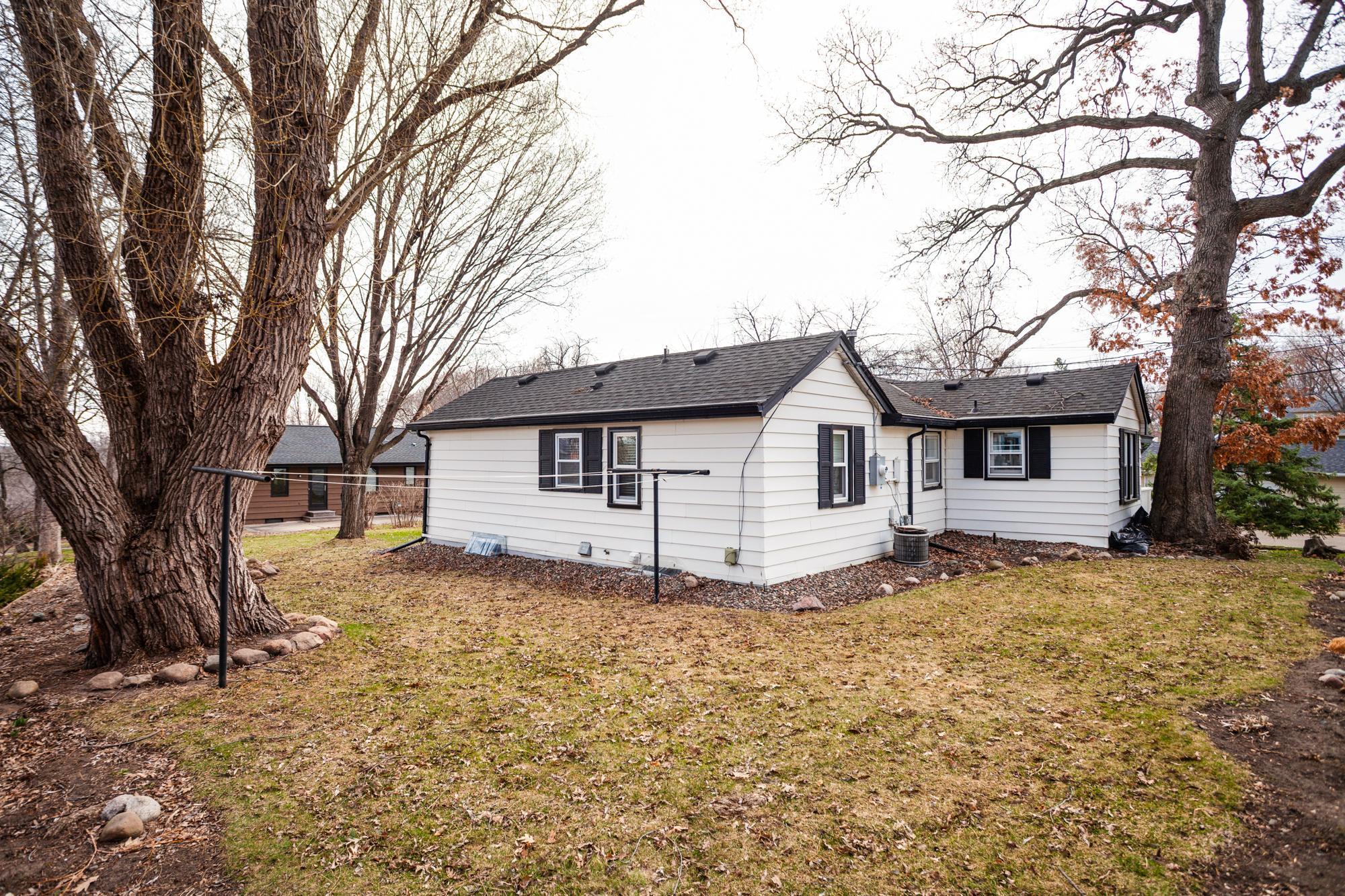 A view of the private backyard.