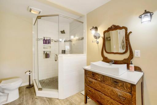 Walk in tile shower!