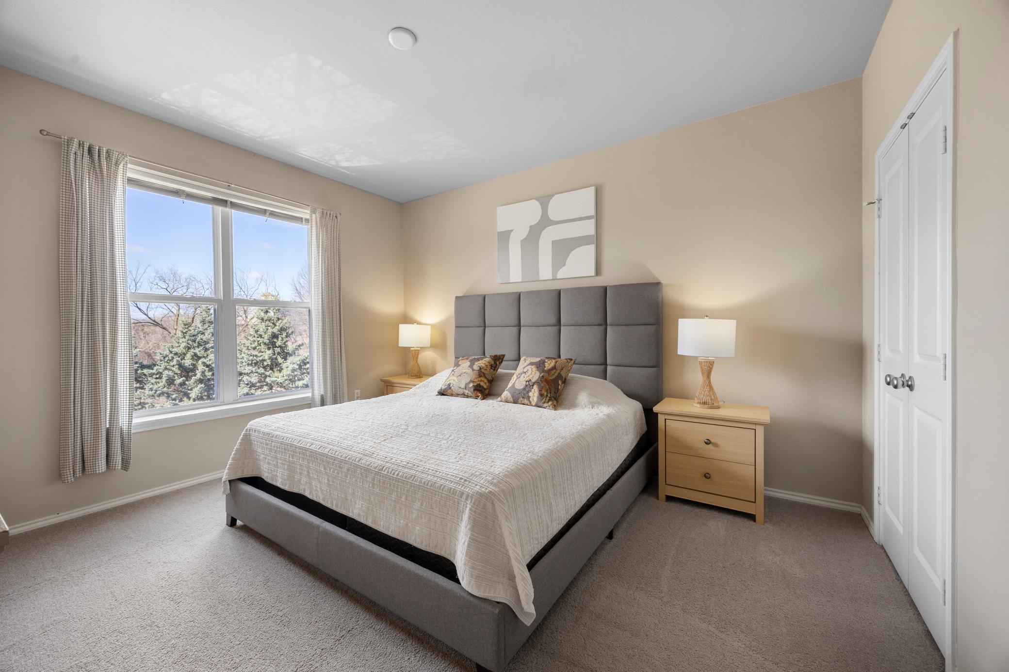 A nice view out your bedroom window. Plus a large closet.