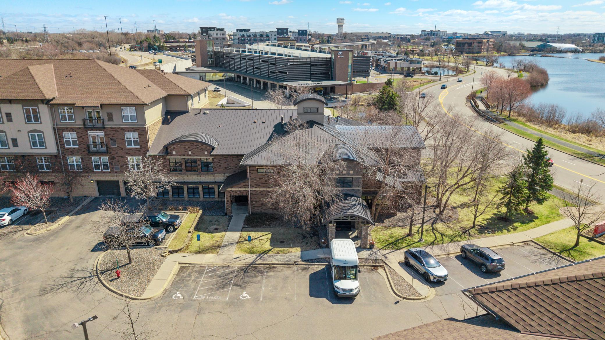 The main building where all the amenities are and where your packages will be delivered. You will also find a beautiful space in the party room for entertaining large groups which includes a full kitchen.