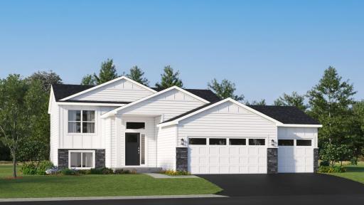 (Exterior rendering, actual home's finishes will vary.)