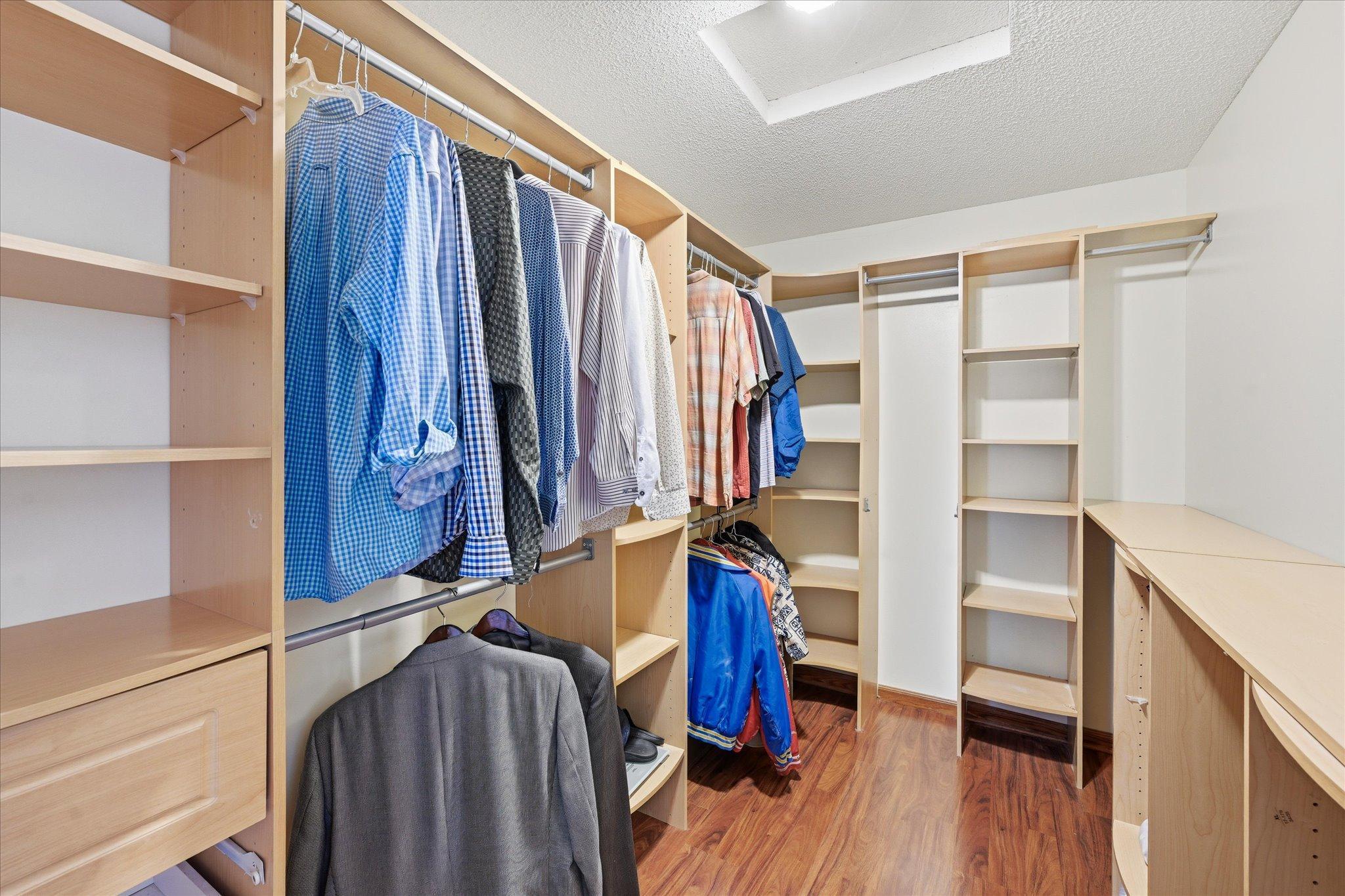 Second walk in closet in primary suite.