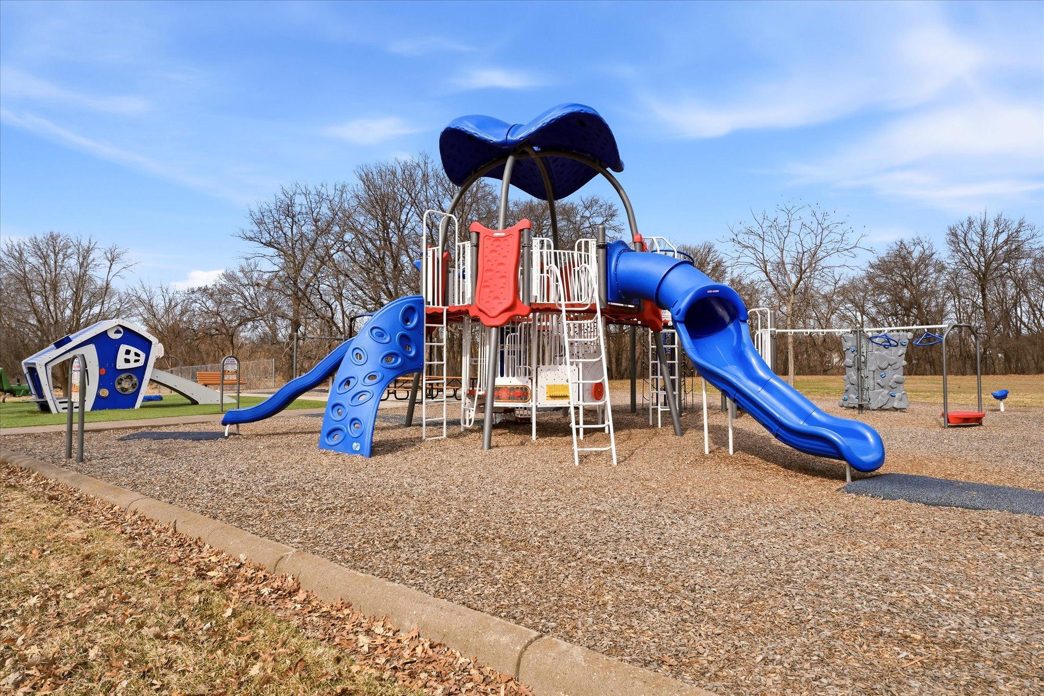 Wonderfully maintained parks surrounding this home.