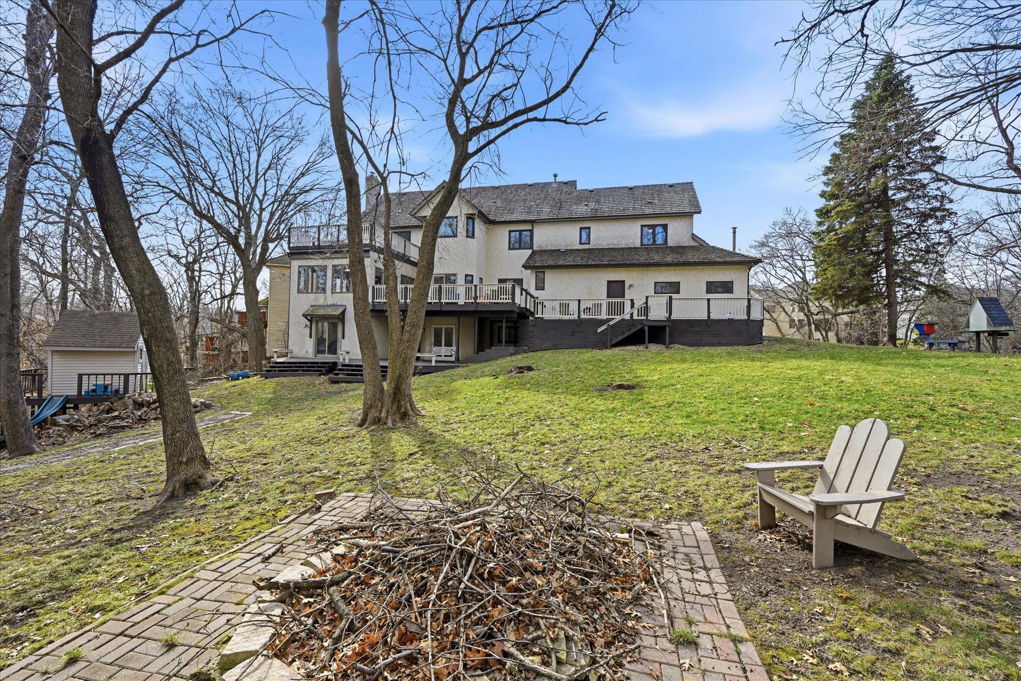 Wonderful custom built firepit area.