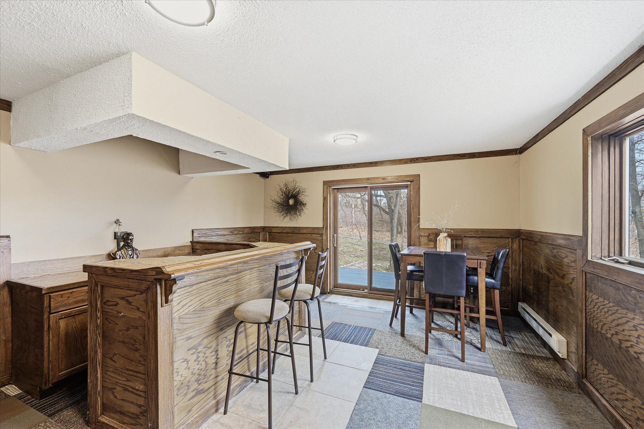 Don't forget to check out the lower level bonus space. Heated to become an additional bedroom/workout room/flex room but currently used as additional Bar/game room.