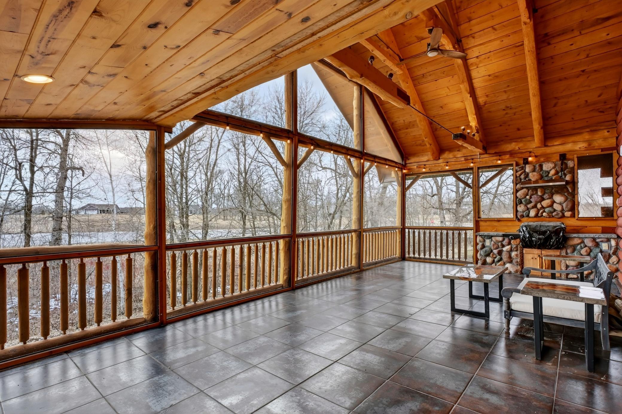 Massive screened porch