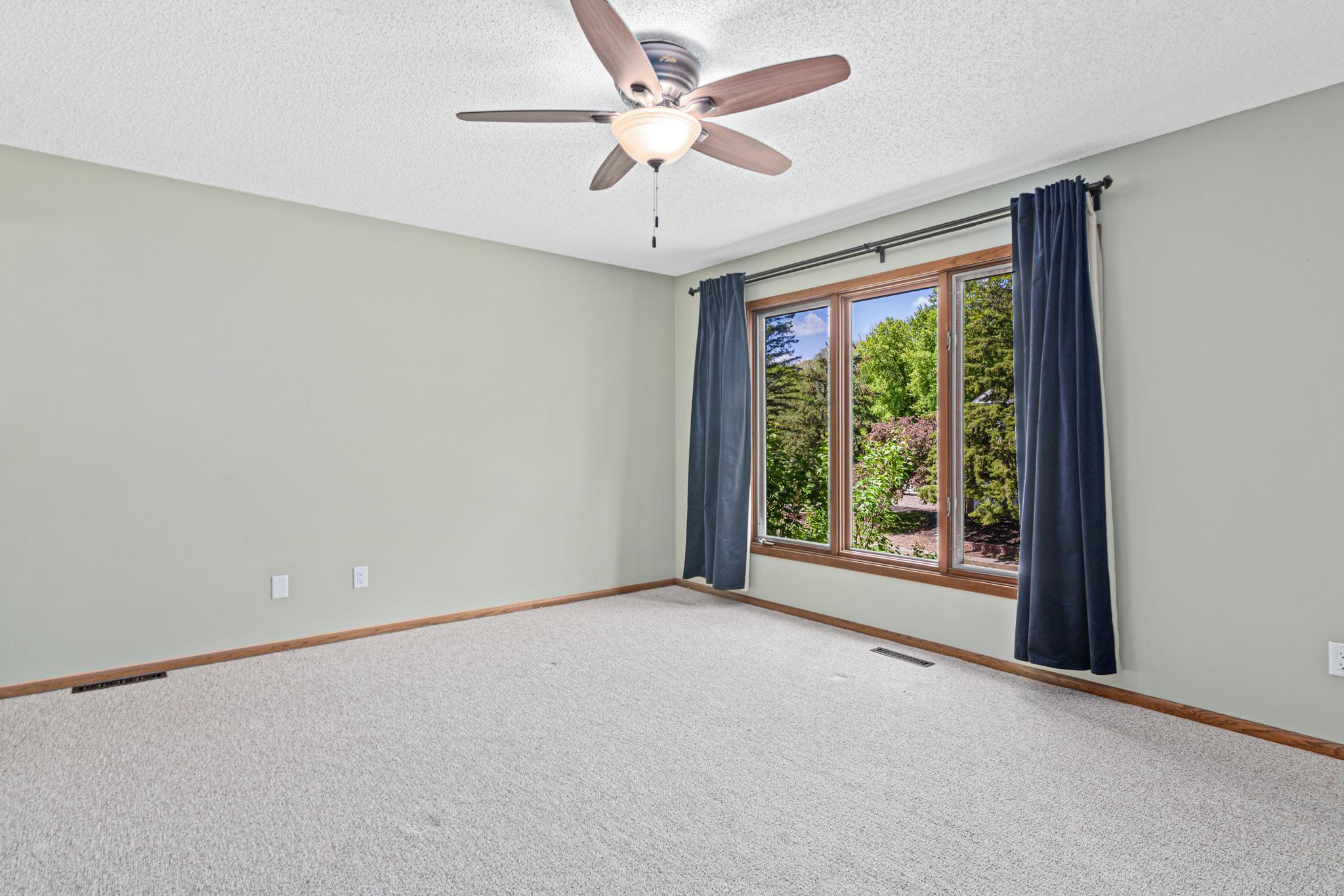 Primary bedroom is currently vacant