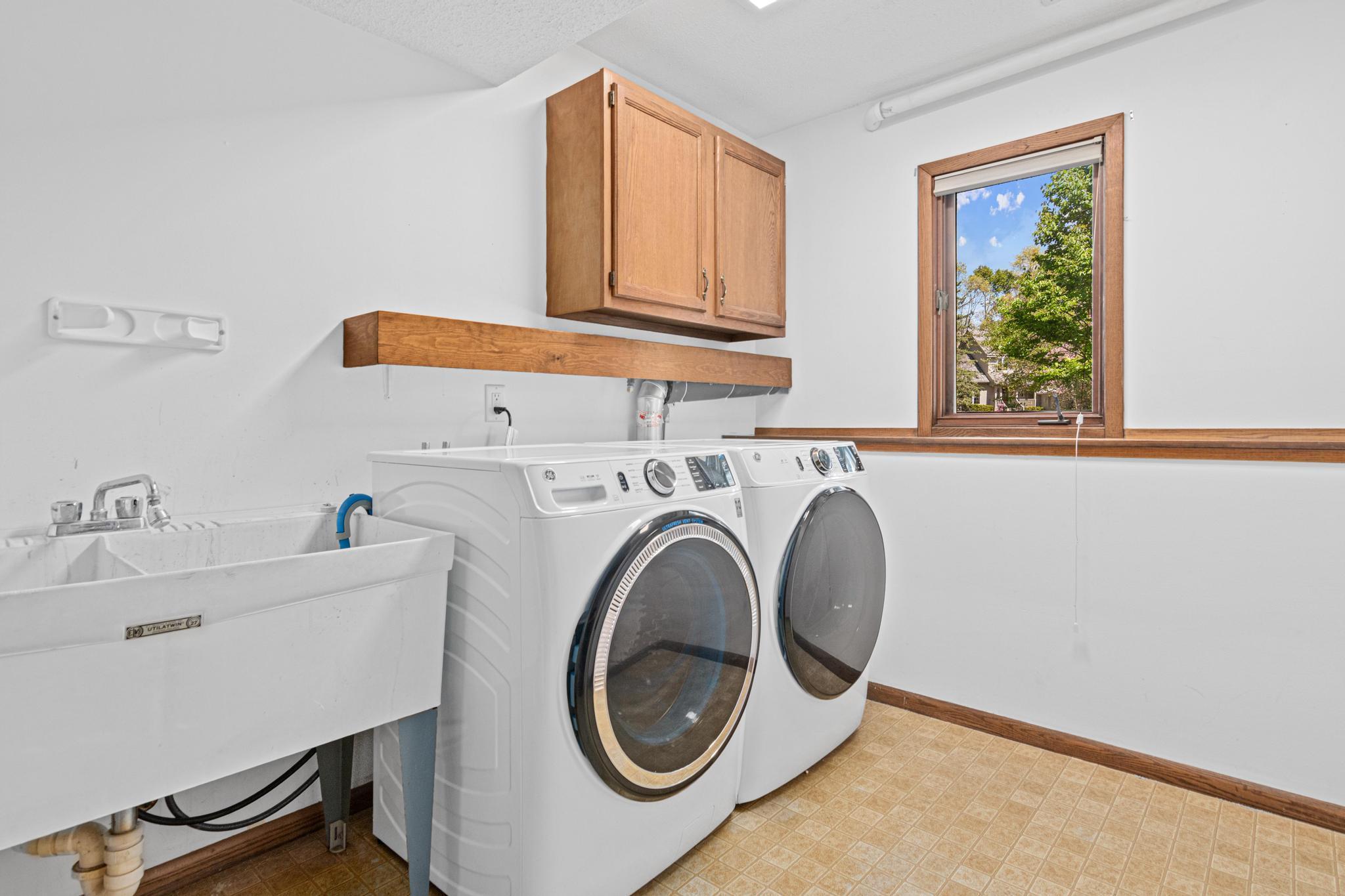 Lower level laundry room