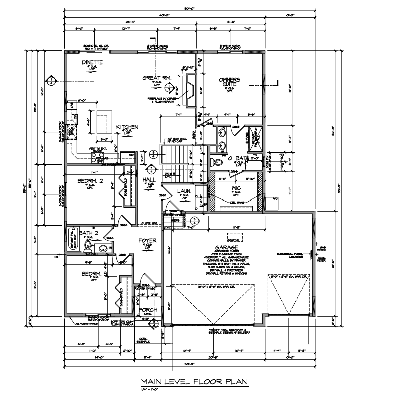 Main Level Floor Plan