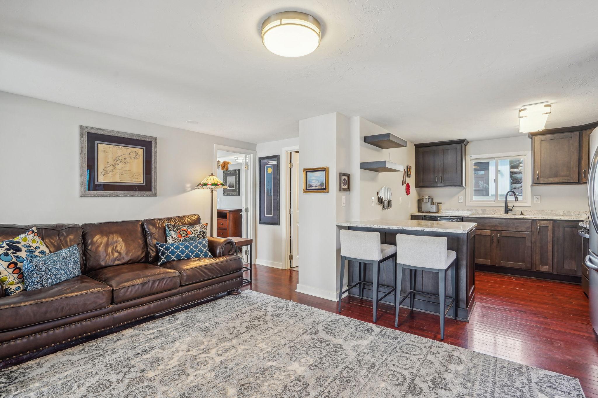 The open flow between spaces creates a seamless transition from room to room.