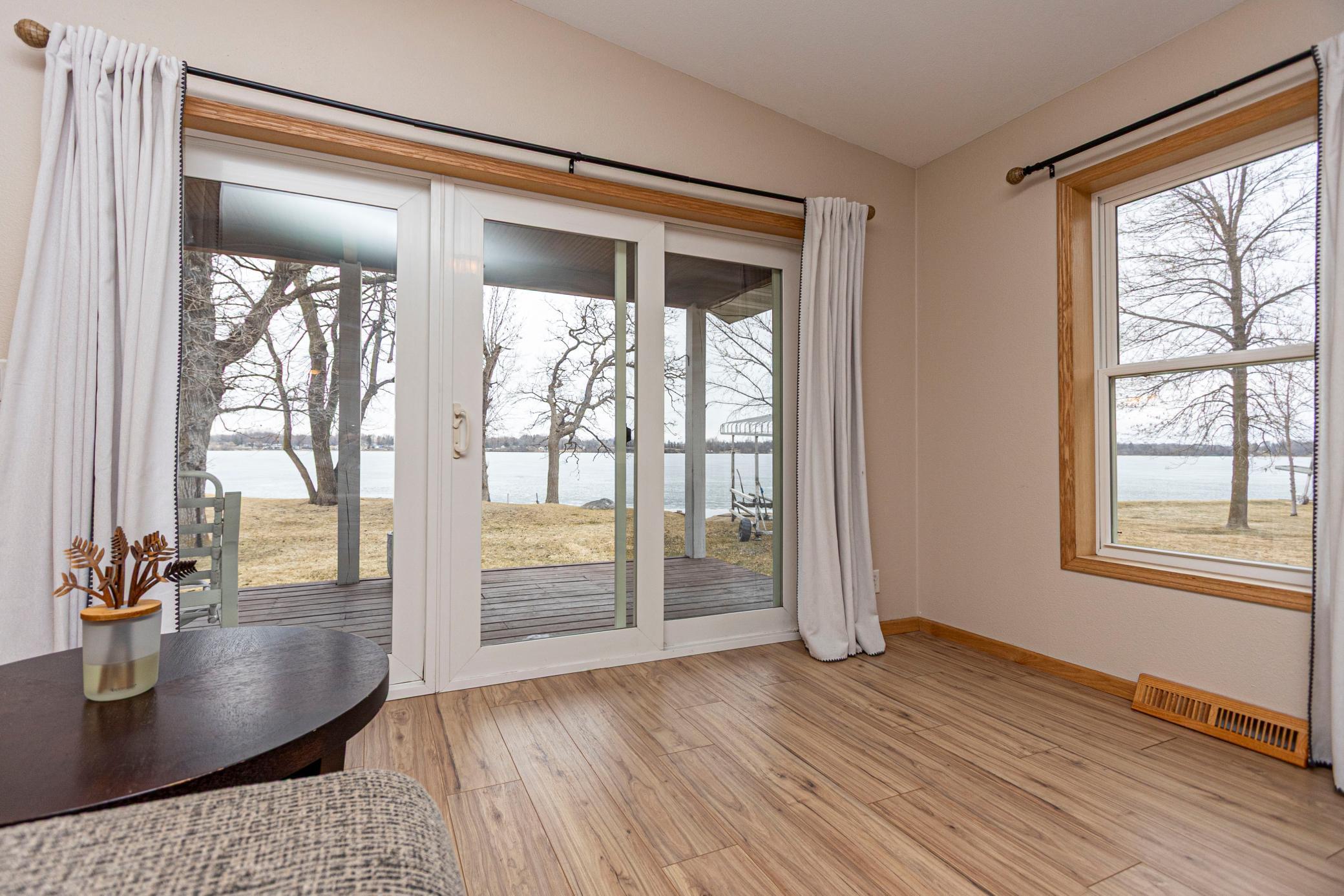 Covered Porch Access with Lake Views