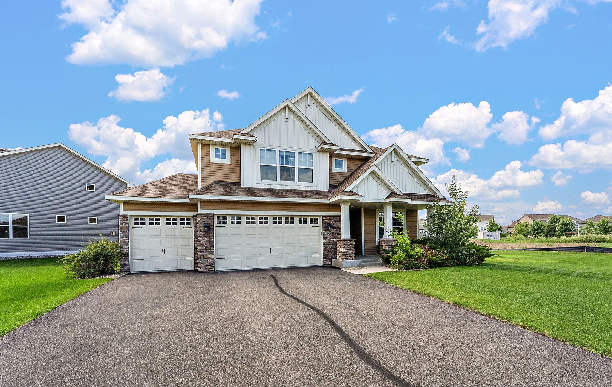 Lovely curb appeal of this Wabasha floor plan, over 4,200 fsf