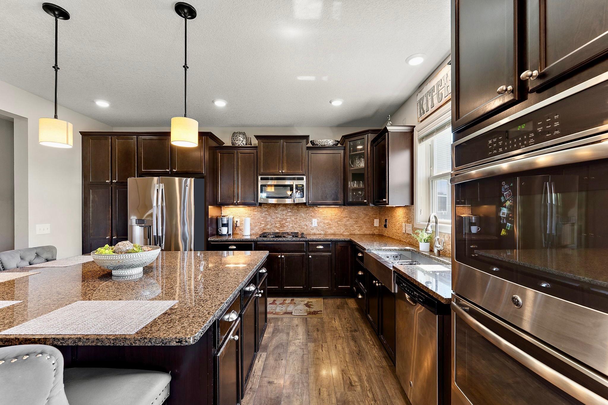 Double wall oven, SS appliances and wall pantries!