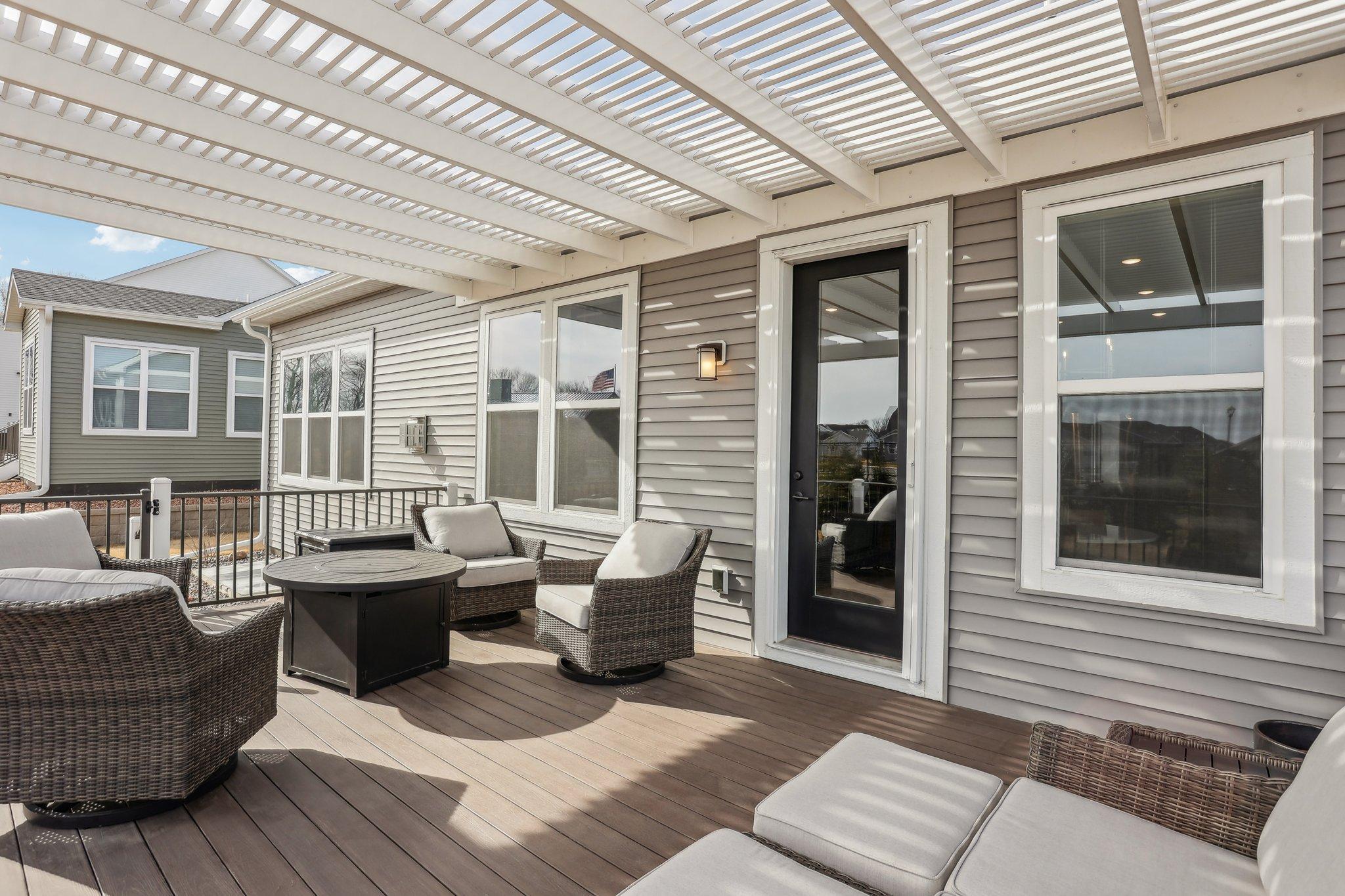 Seamless indoor/outdoor living with easy access from the dining area to the patio.