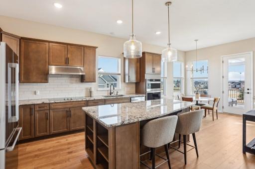 Stunning gourmet kitchen featuring a spacious and inviting center islandâtruly the heart of the home!