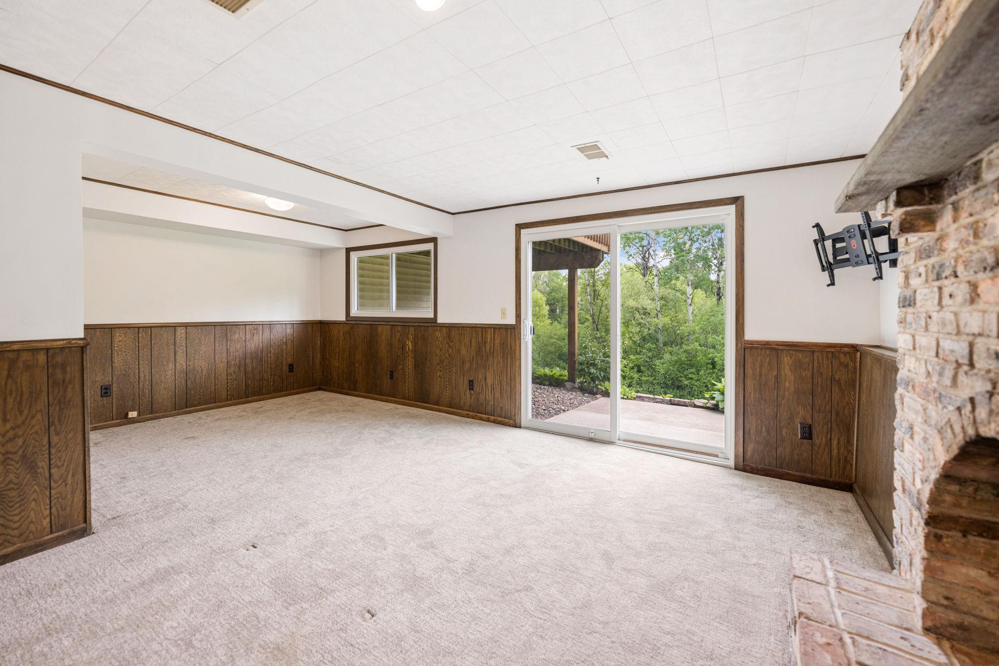 Walk out patio