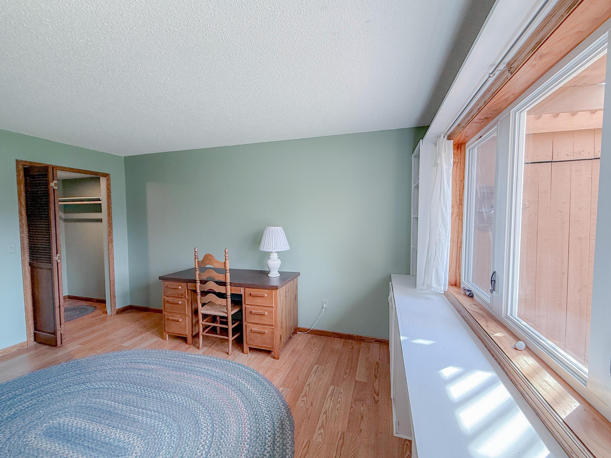 Lower level bedroom with walk-in closet