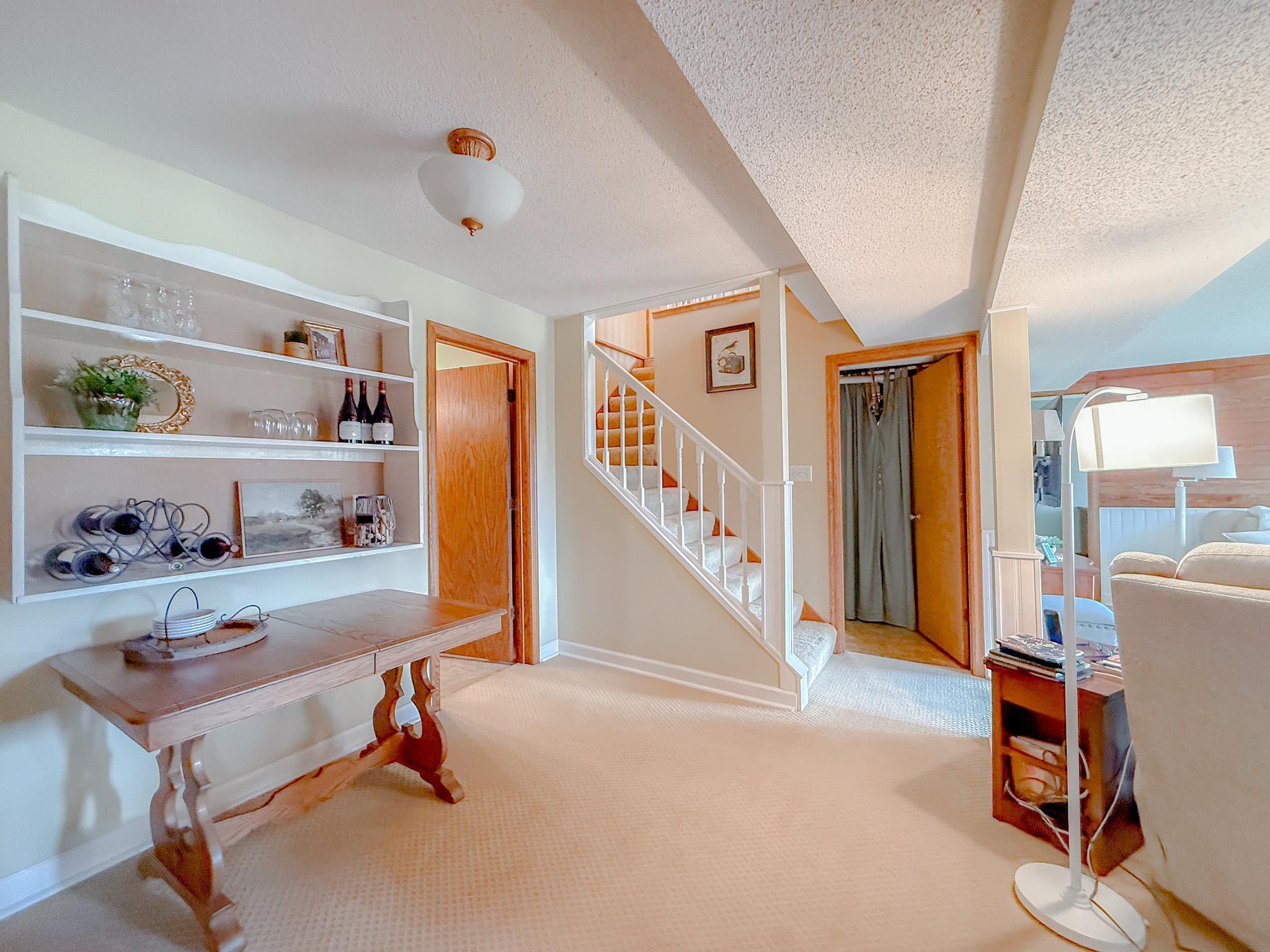 This area is has plumbing setup for a wetbar