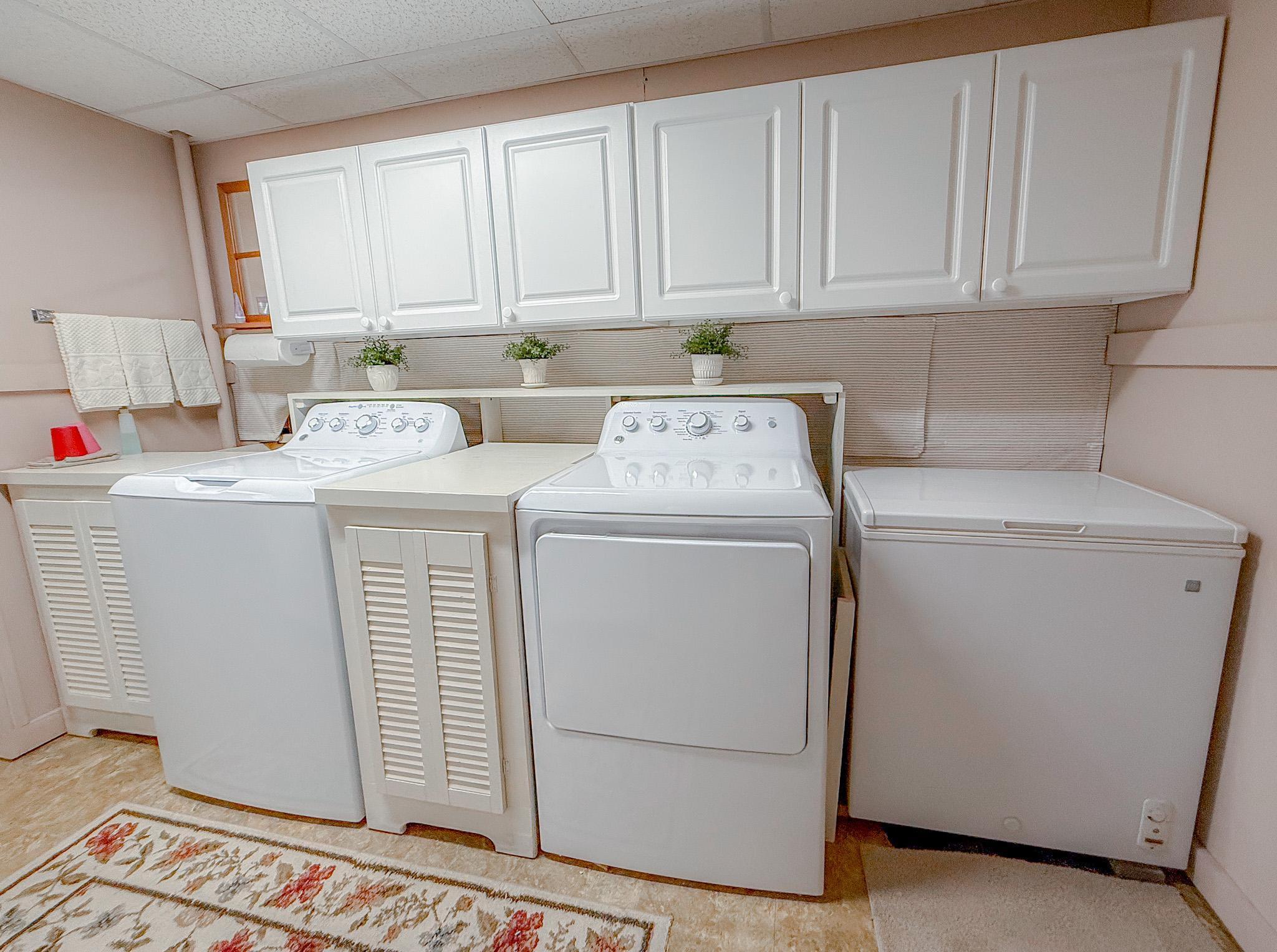 Laundry room has additional storage