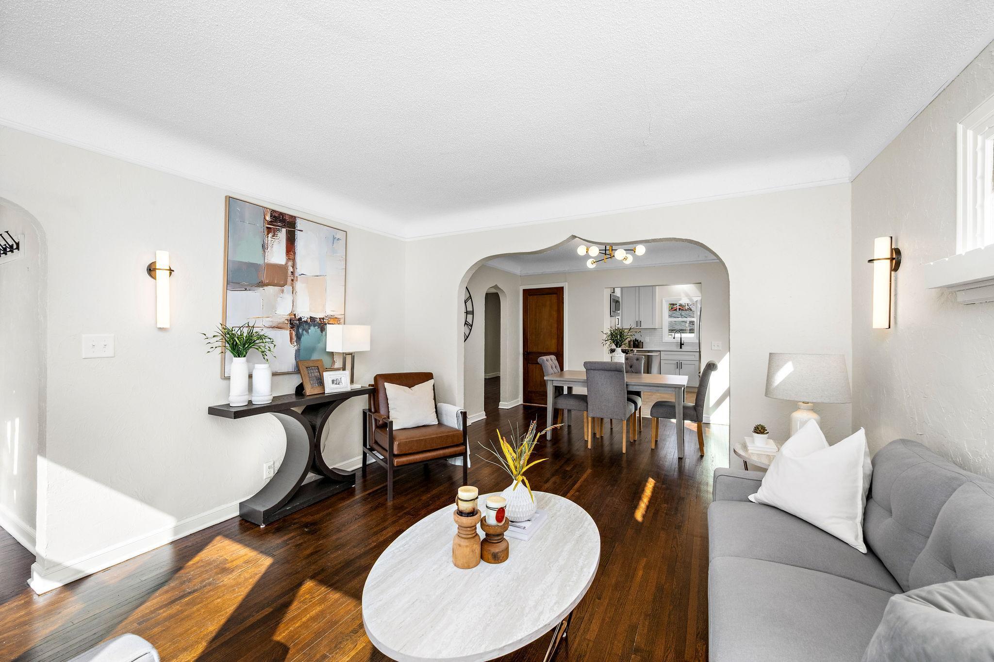 The hardwood floors were just refinished, and all new light fixtures throughout. 4453 44th Ave S, Minneapolis, MN 55406