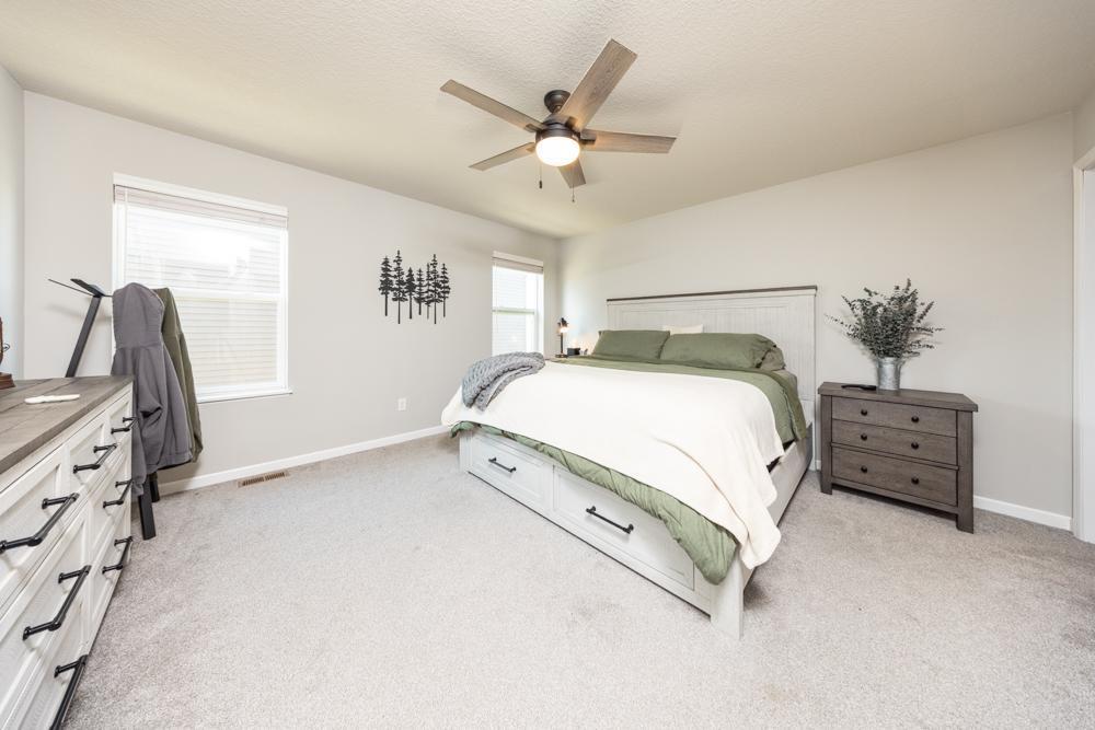 Comfortable primary bedroom suite