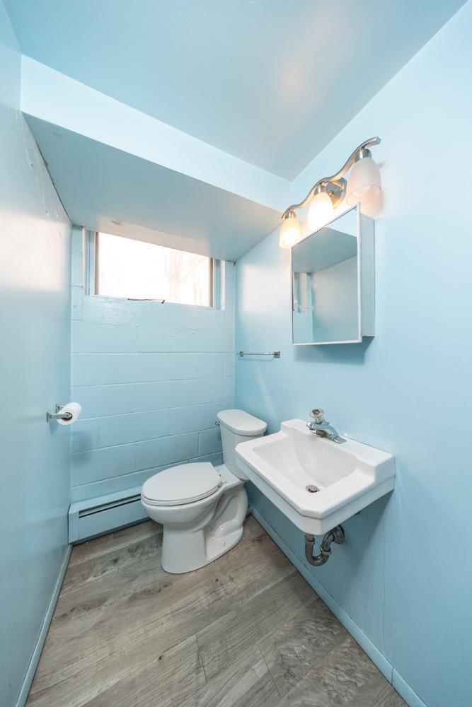 Lower level half bathroom