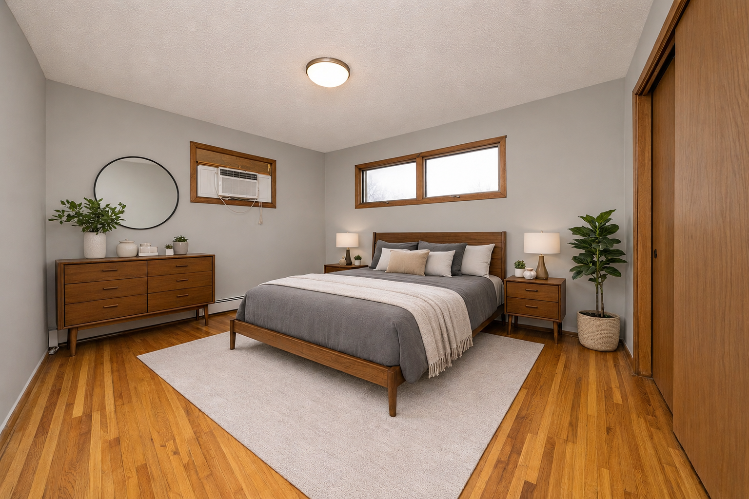 Second bedroom on the upper level. Virtually staged photo
