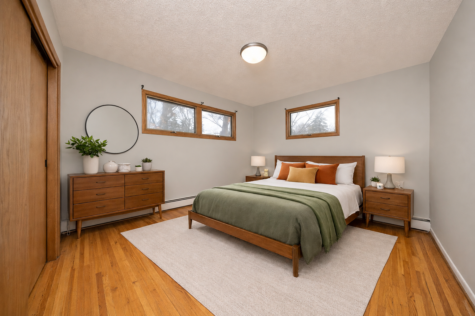 Third bedroom on the upper level. Virtually staged photo