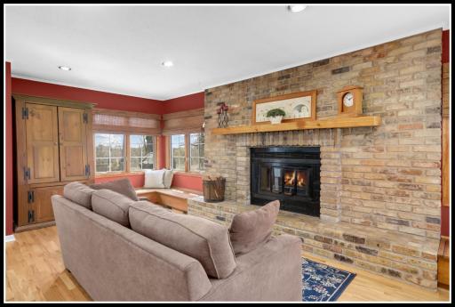 Part of a large addition project in the 1980s, the cozy family room expands seating and entertaining space on the main level