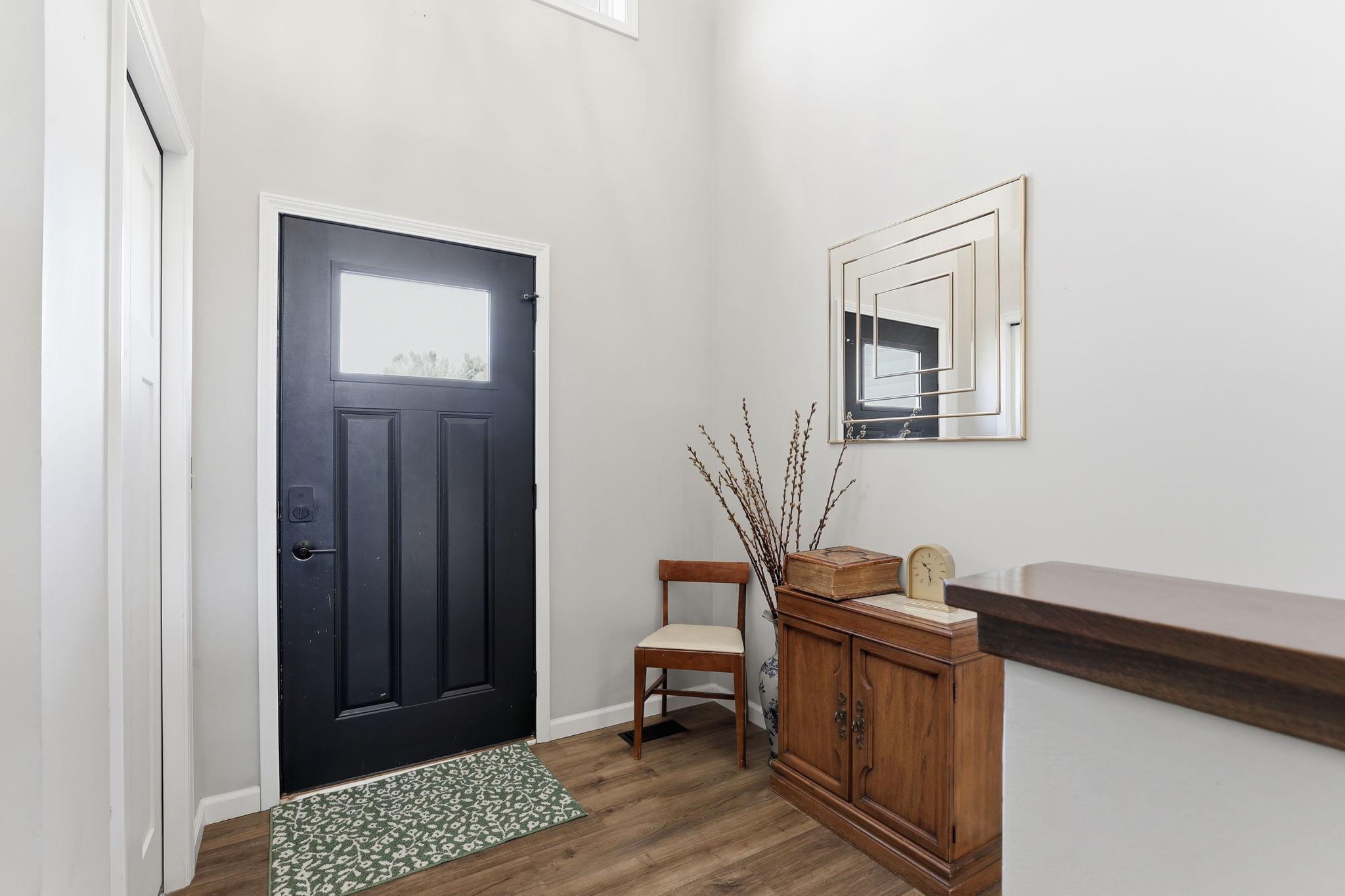 Large Entry Closet plus Trending wall hooks for Extra Storage!