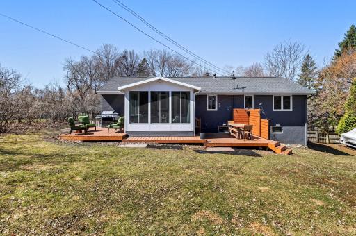 The beautiful deck is the perfect place to entertain family and friends.