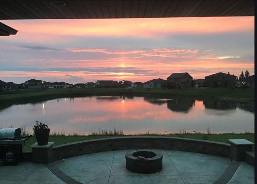 Amazing Sunset from the Covered 2 Tier Stone Patio