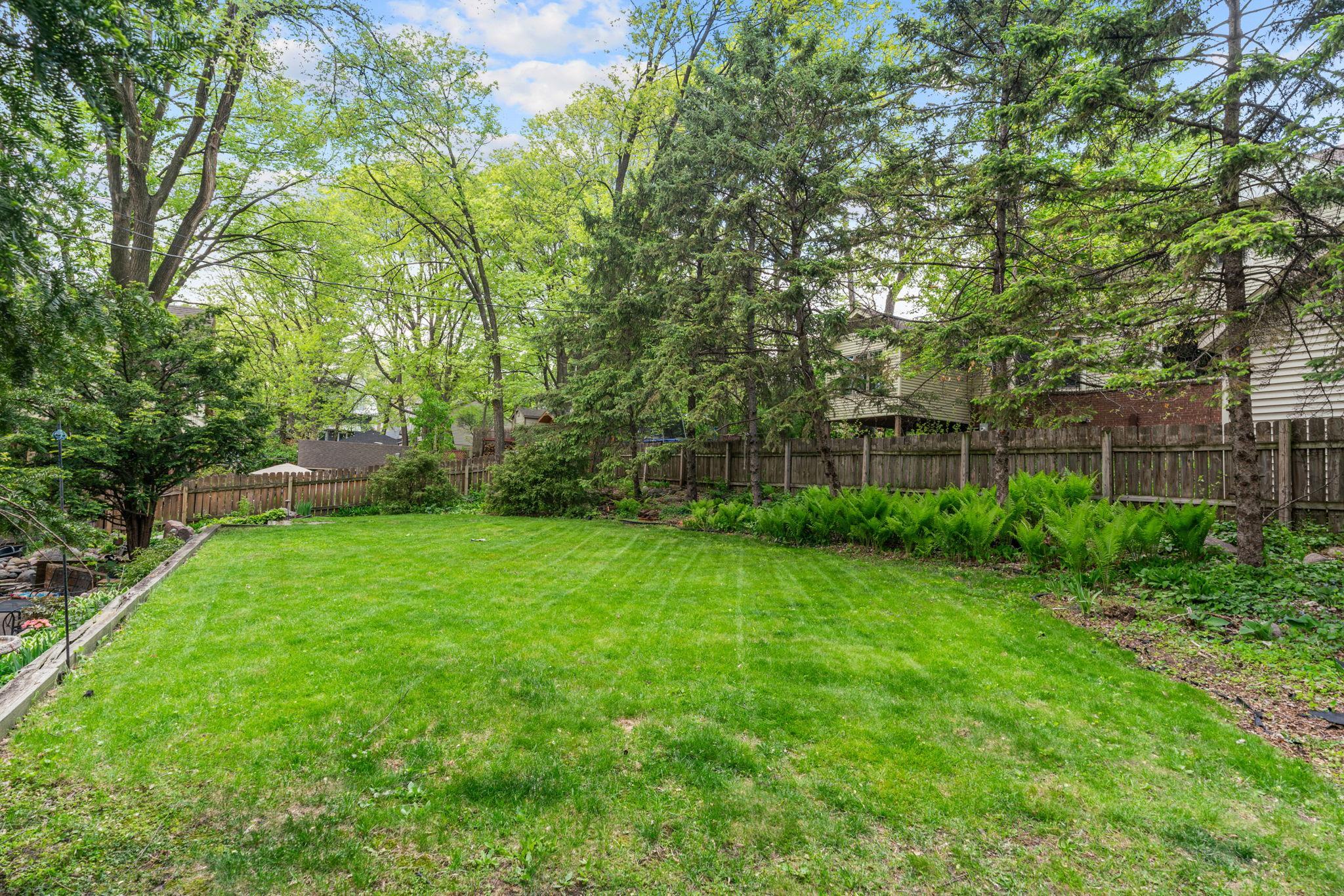 Large flat backyard