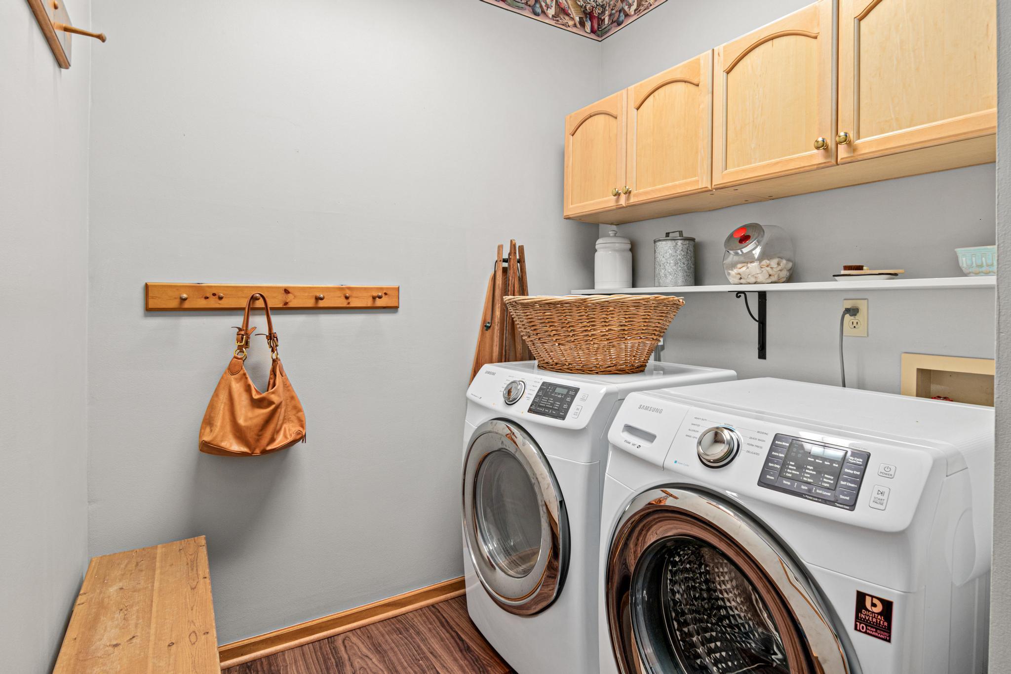 Main floor laundry off of the garage entrance.