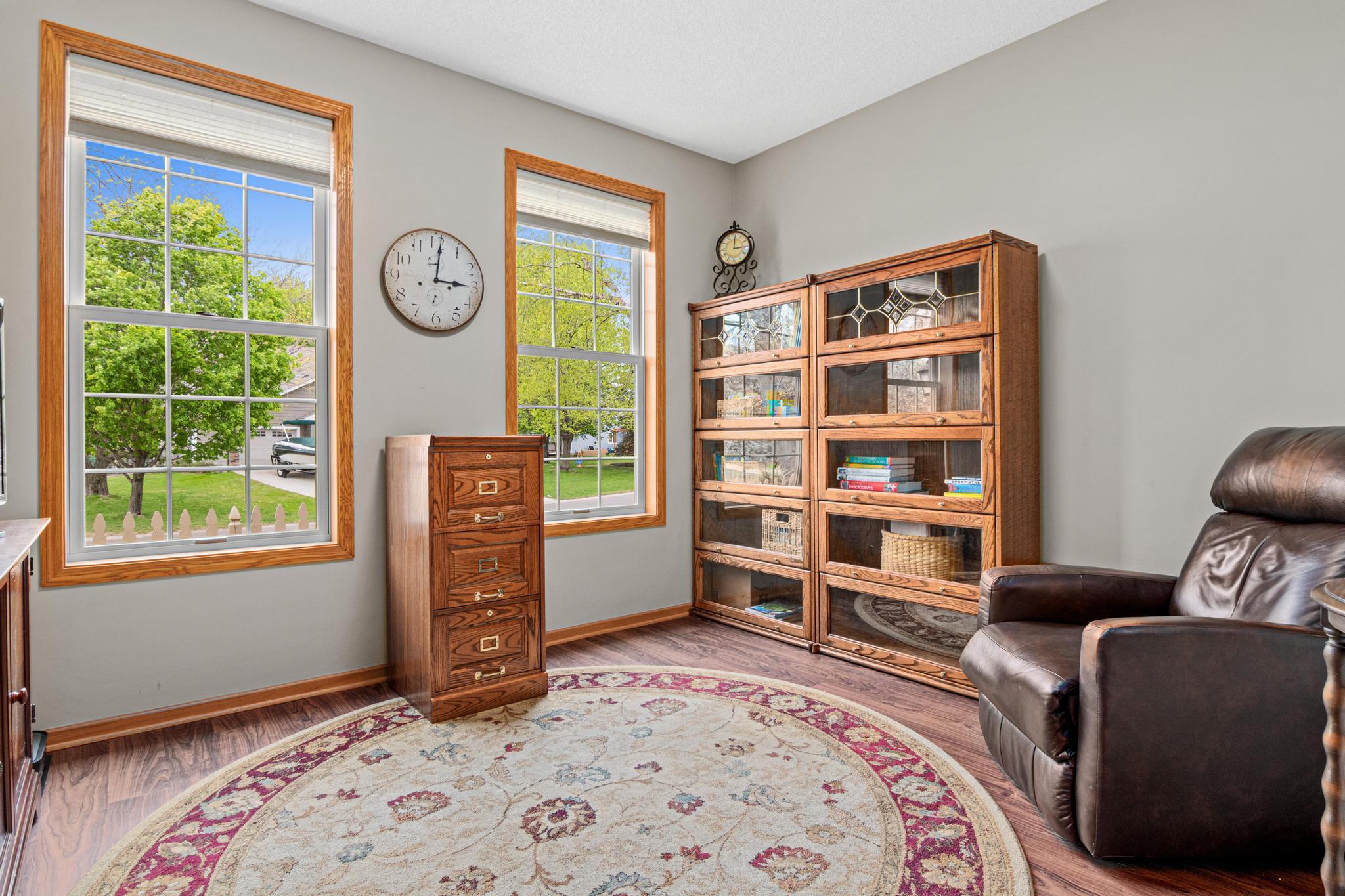 Main floor office space is a bright and cheery place to work.