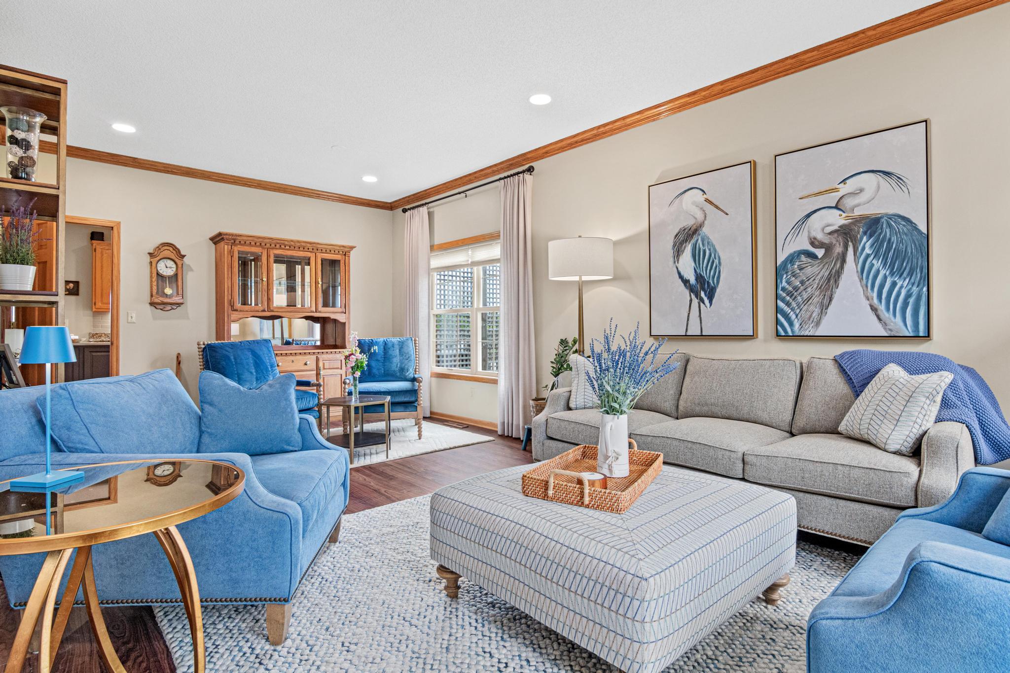 Hardwood floors, coved trim ceilings add to the charm and warmth of this space.