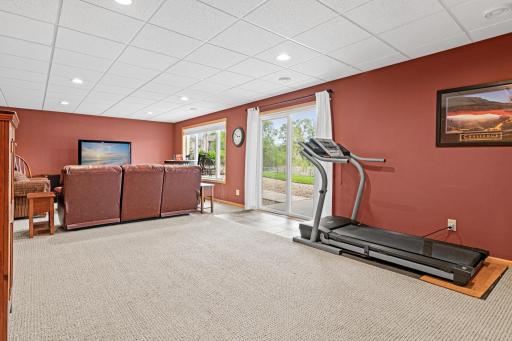 Such a great place for family fun, teenagers, or entertaining! The treadmill can stay with the home.