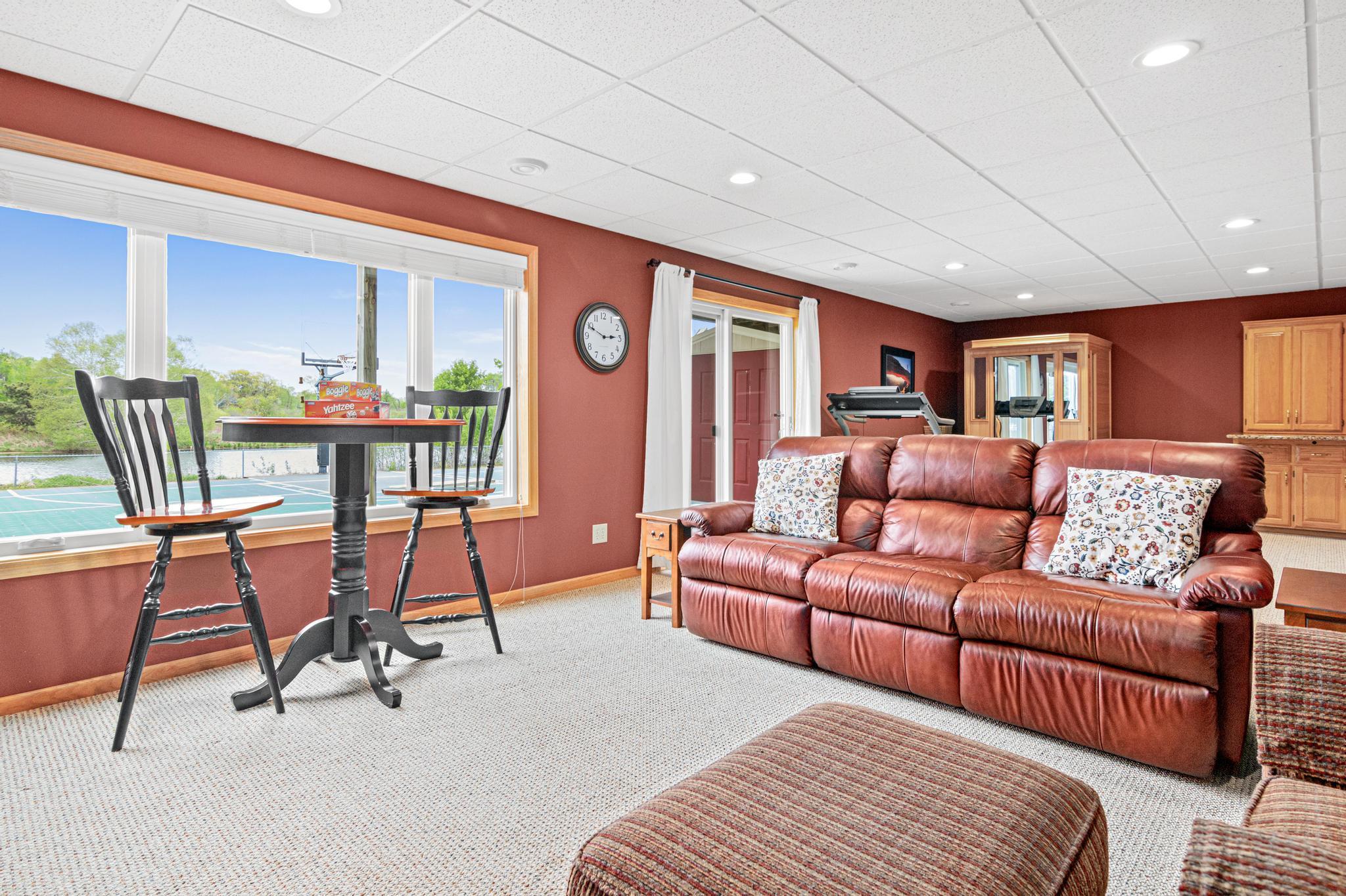 Lower level family room.