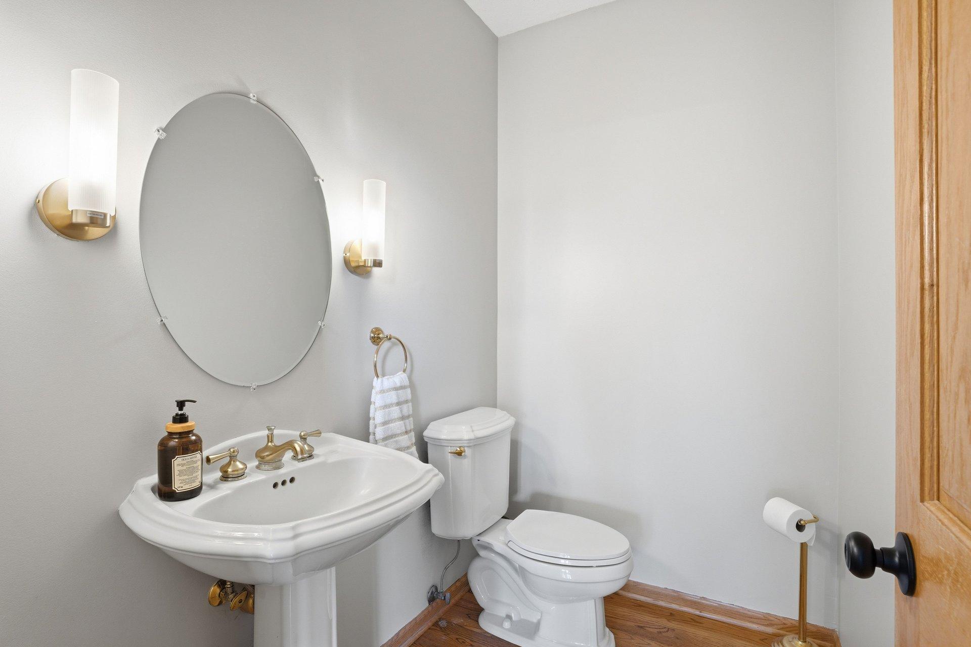 Main level powder room