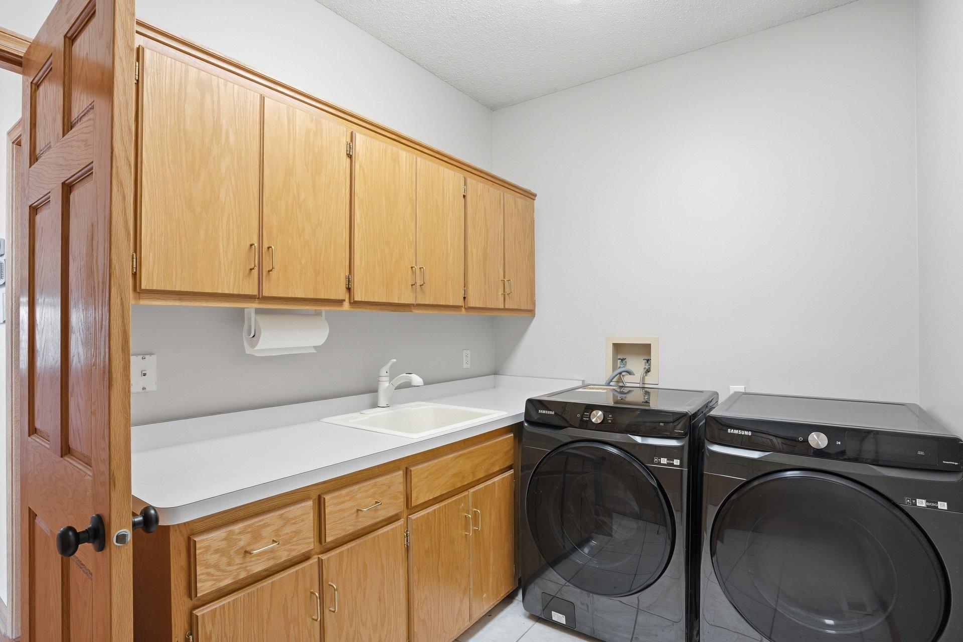 Main level laundry room.