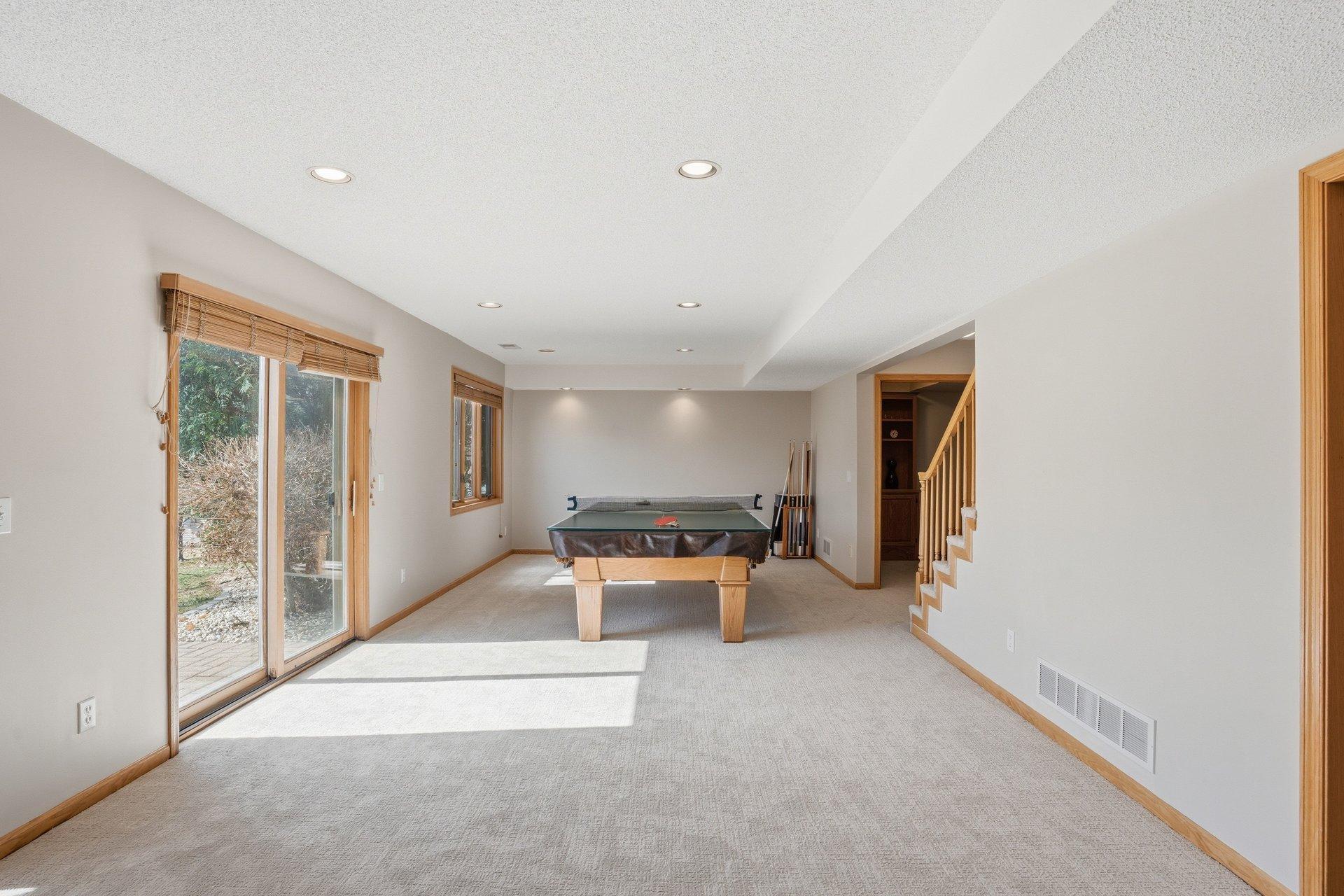 Lower level with walkout, new carpet