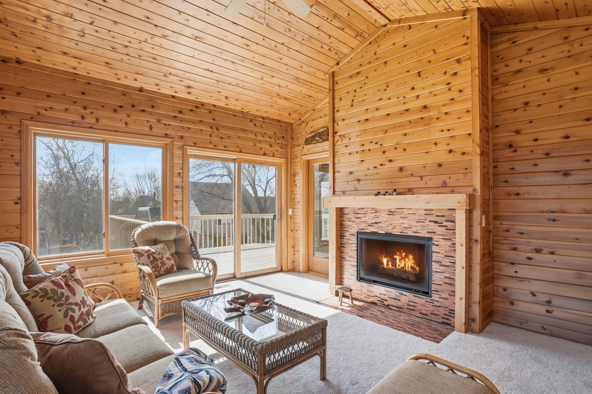 Four season sunroom, filled with warmth and sun light