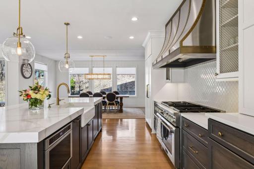 The chef in the family will love the expansive quartz countertops and the Thermador appliances