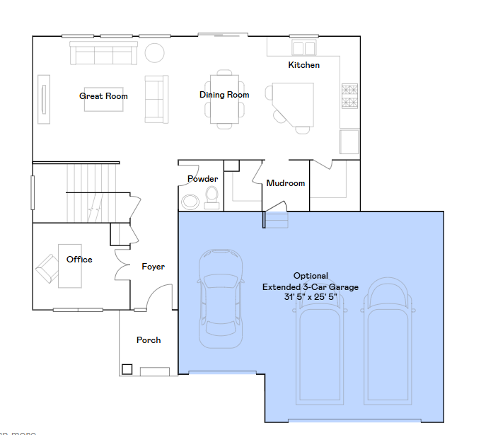 Sinclair main level floorplan.