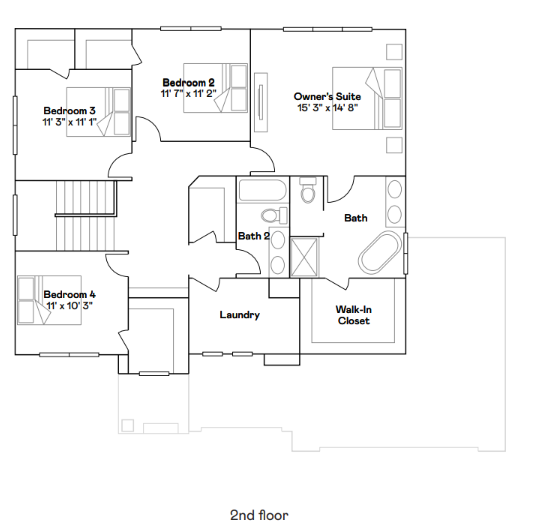 Sinclair upper level floorplan.