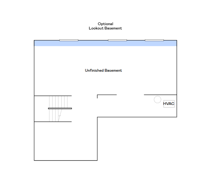 Sinclair unfinished lower level.
