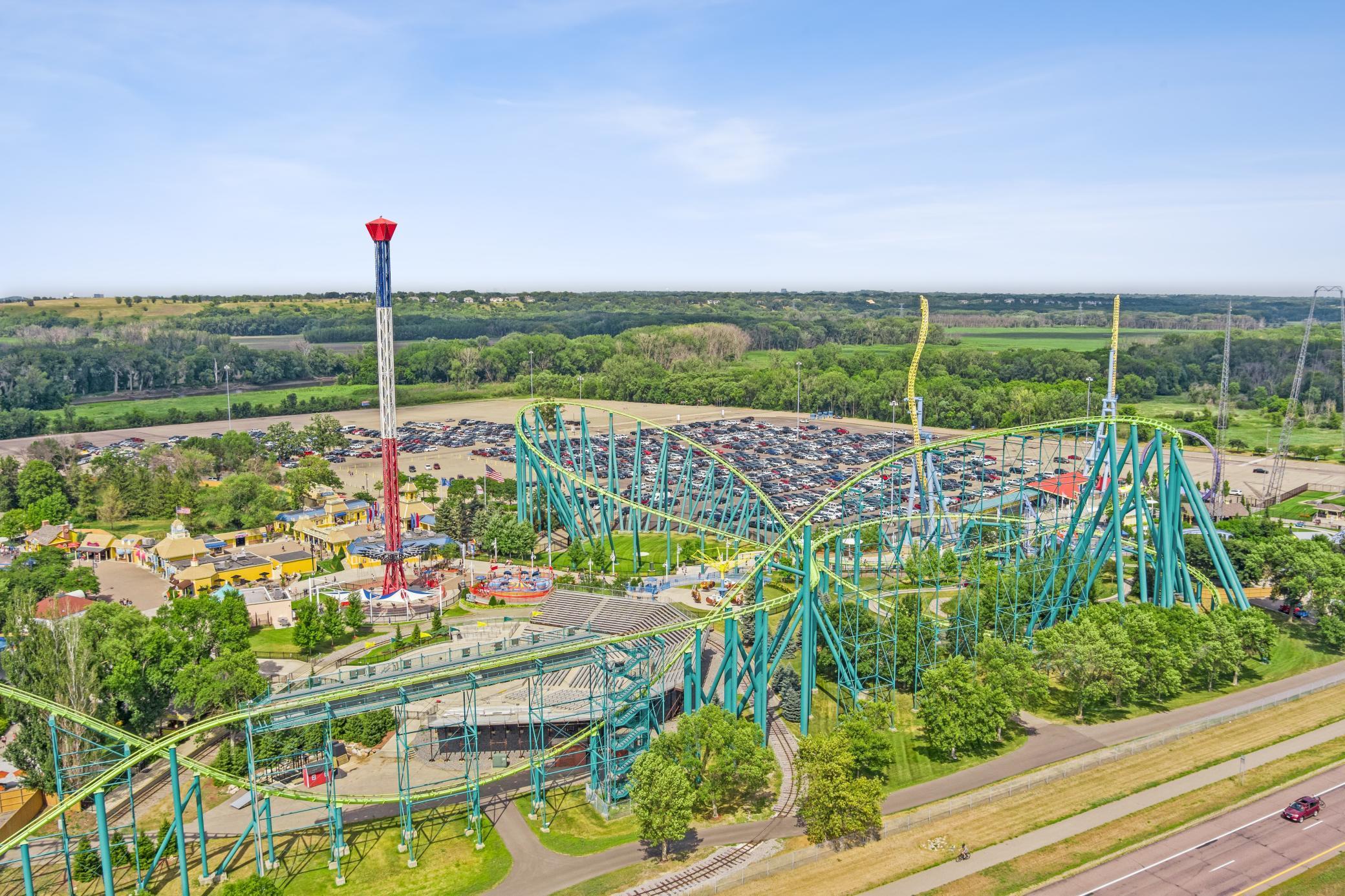 Nearby amusement at Valley Fair.