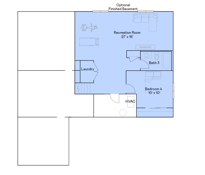 Lower level floorplan.