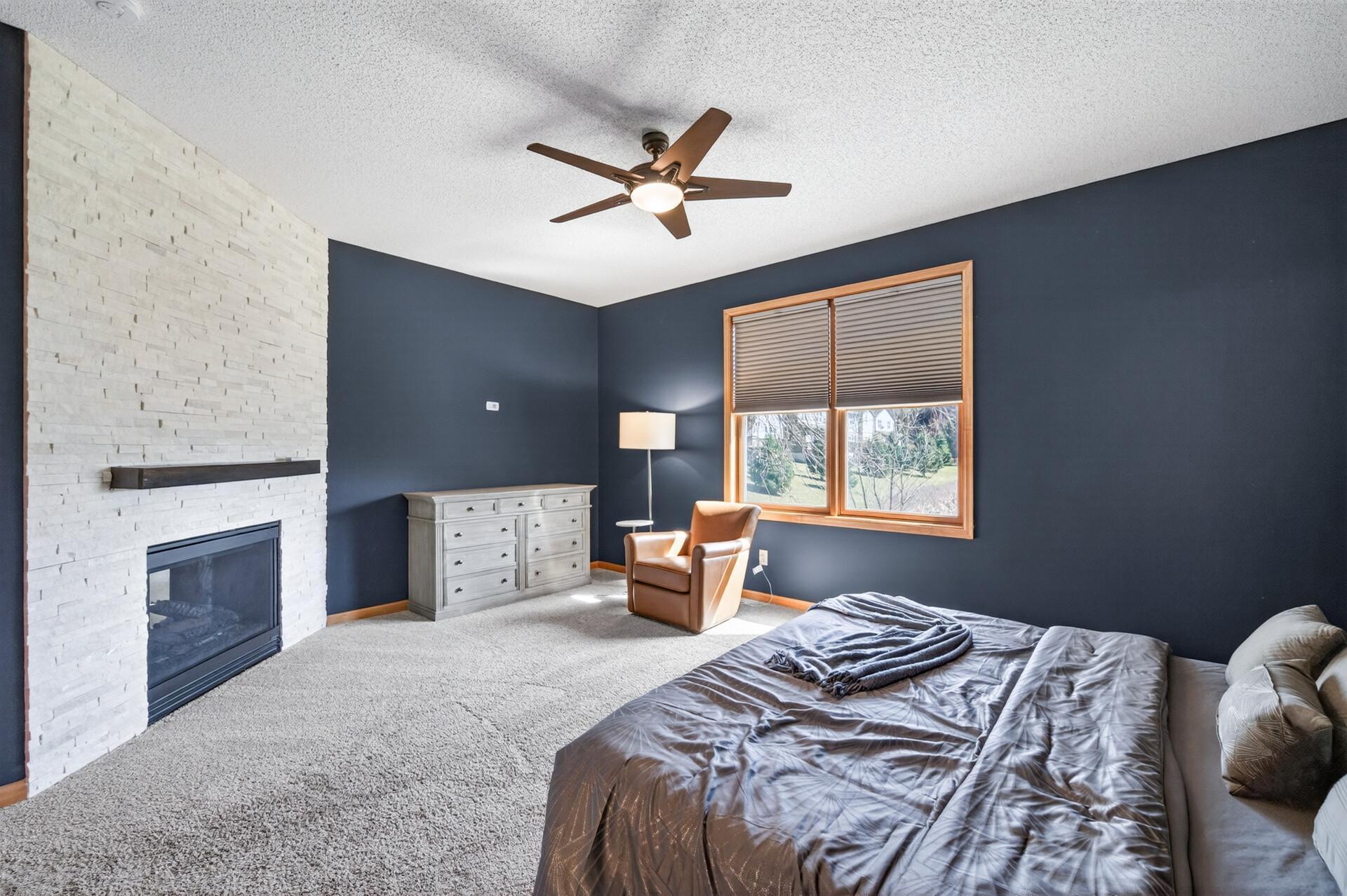 Spacious layout with easy access to the en-suite bathroom and closet areas. The combination of modern finishes and neutral tones offers move-in-ready comfort.